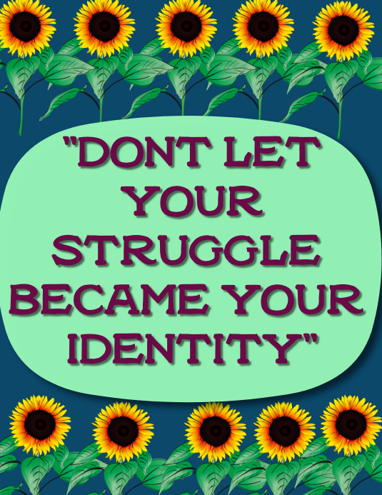 Blue and Green Inspirational Flyer template