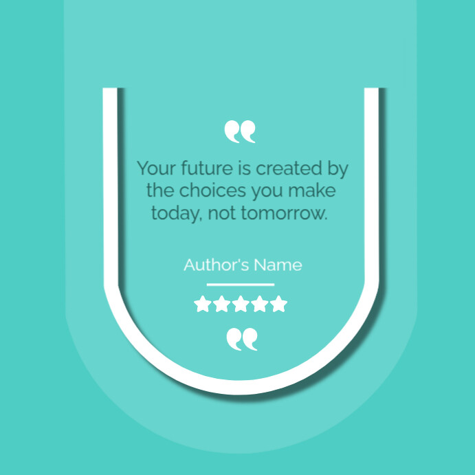 quotation text background with star rating remark Instagram Post template