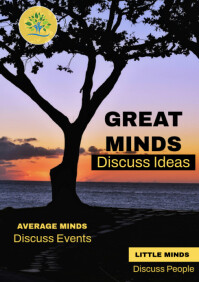 Quote about Great Minds A3 template