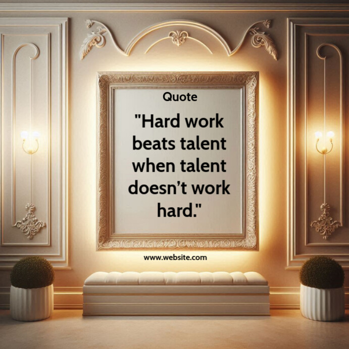 Quote About Hard work Template Design Instagram Post | PosterMyWall