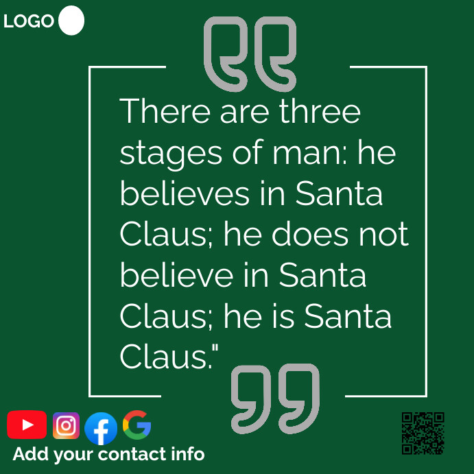 Copy of Quote about Santa Claus | PosterMyWall
