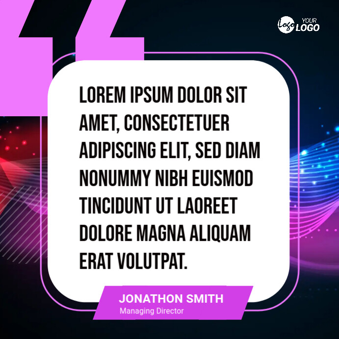 Quote Design Template Square (1:1)