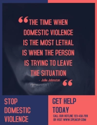 Quote Domestic Violence Flyer Pamflet (VSA Brief) template