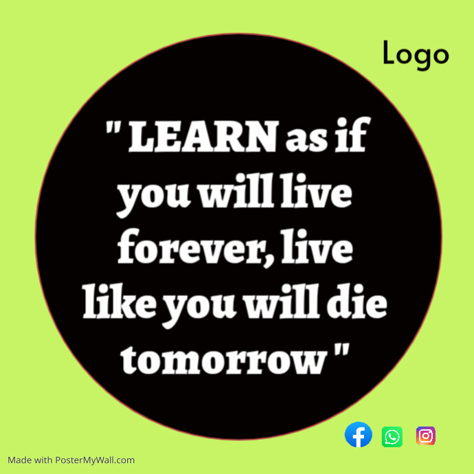 Quote flyer template Instagram Post