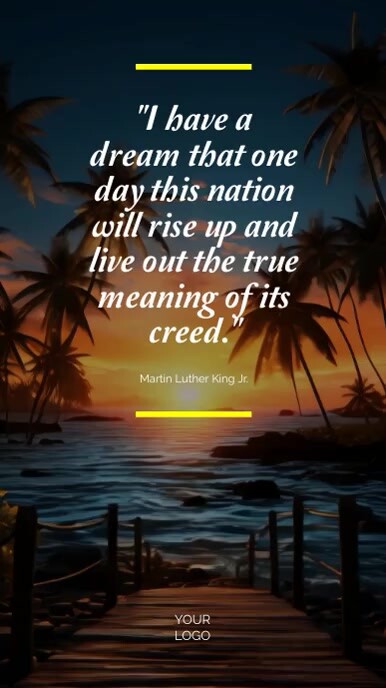 Quote landscape, nature, beach Instagram Stor template