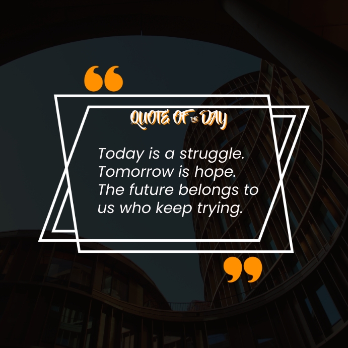 QUOTE OF THE DAY Template PosterMyWall quote-of-the-day-template-postermywall