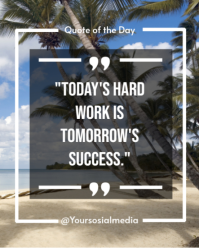 Quote of the day Motivation Instagram Portrait template