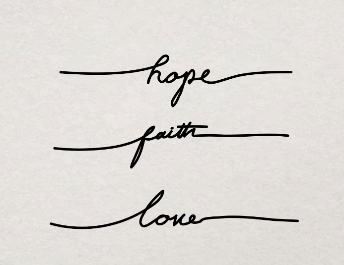 Quotes about hope, faith, love Flyer (US Letter) template