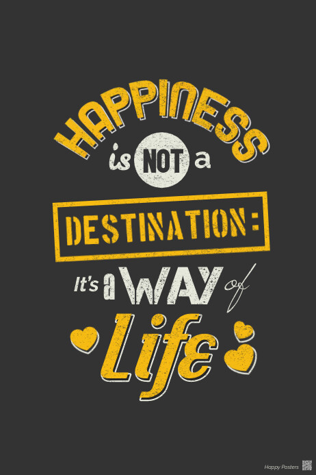 Quotes happiness inspirational poster maker Template | PosterMyWall