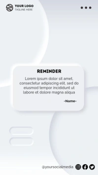 Quotes reminder white template Instagram Story
