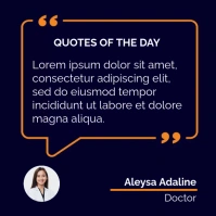 Quotes Template yellow and blue Instagram Post