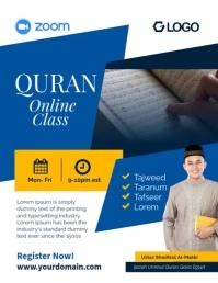 Quran Online Class Flyer template Iflaya (Incwadi ye-US)