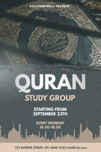 Quran Study Sessions Flyer Template | PosterMyWall