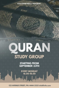 Quran Study Poster template