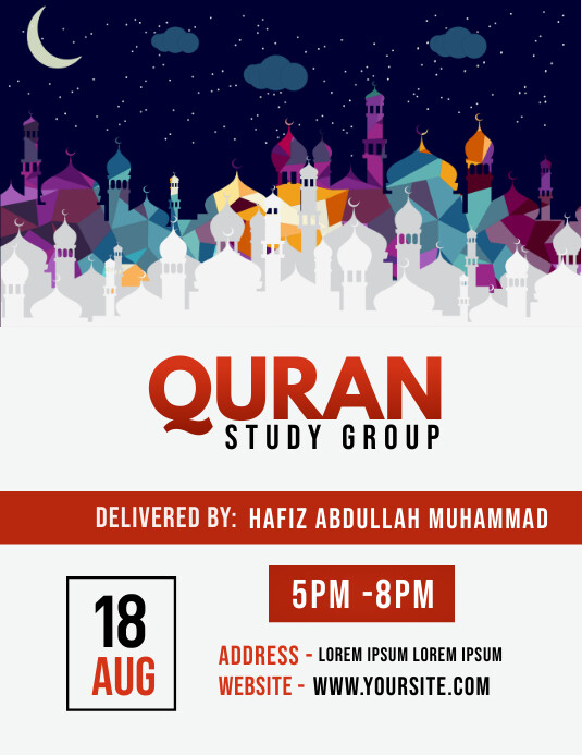 Quran Study Flyer Template | PosterMyWall