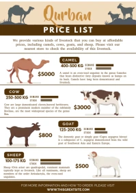 Qurban Price List Template A4