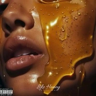 R&B album cover, woman honey, sexy album Pochette d'album template