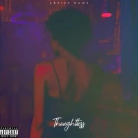 R&B album cover, woman in club ปกอัลบั้ม template