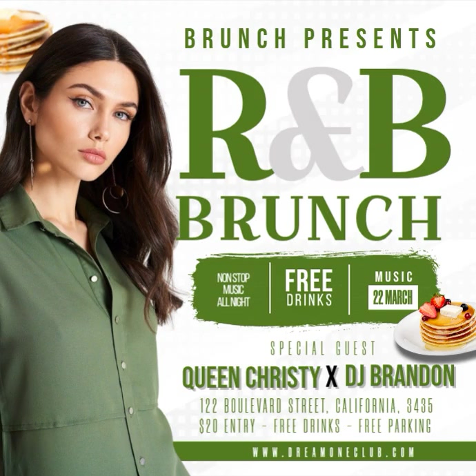 R&B Brunch Invitation Template | PosterMyWall
