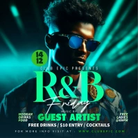 R&b friday night club flyer template Publicación de Instagram