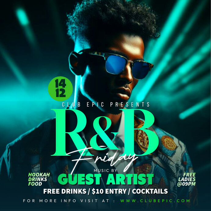 R&b friday night club flyer template | PosterMyWall