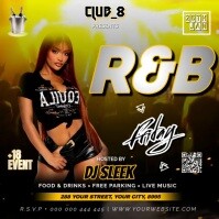 R&B FRIDAY PARTY FLYER TEMPLATE POSTER Instagram Plasing