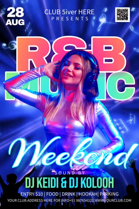 R&B Music Night Party Template | PosterMyWall