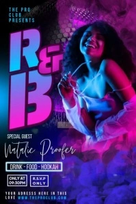 R&B Night Party Video Cartaz template