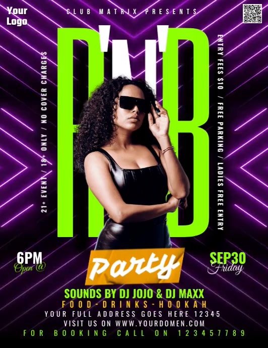 R&B PARTY Template | PosterMyWall