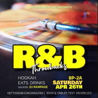 R&B party Flyer Template Instagram Post