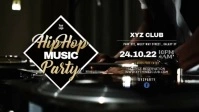 R&B Rnb r'n'b Hip Hop Music Party Club Video copertina Facebook (16:9) template