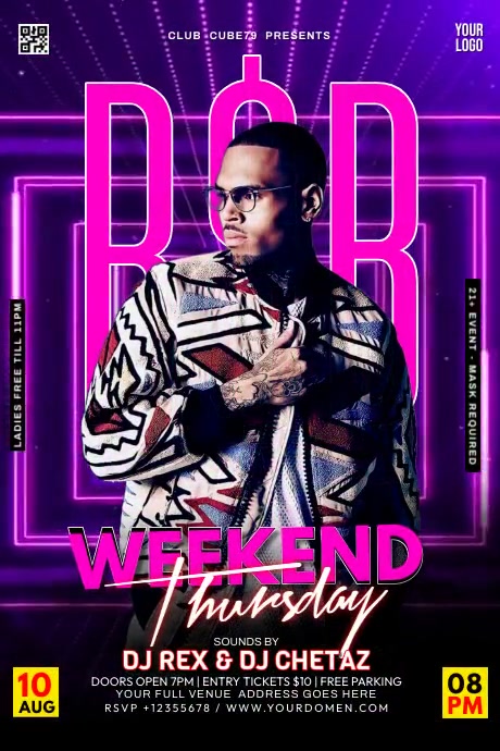 R And R Weekend R&B WEEKEND THURSDAY Template | PosterMyWall