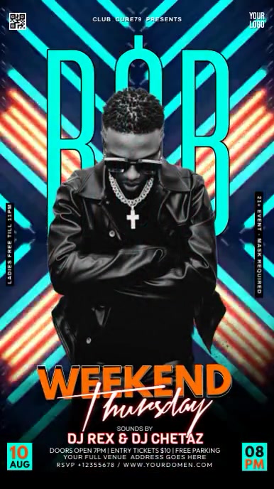 R And R Weekend Plantilla de R&B WEEKEND THURSDAY | PosterMyWall