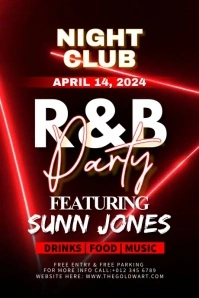 R&B Party Template Poster