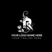 R Letter Logo Design with Creativity Template | PosterMyWall