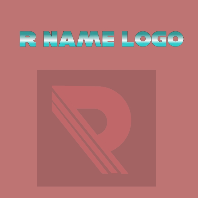 R name logo Template | PosterMyWall