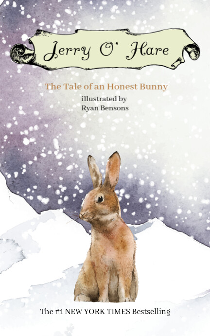 Cover Page With Rabbit Rabbit in Snow Book Cover Template | PosterMyWall