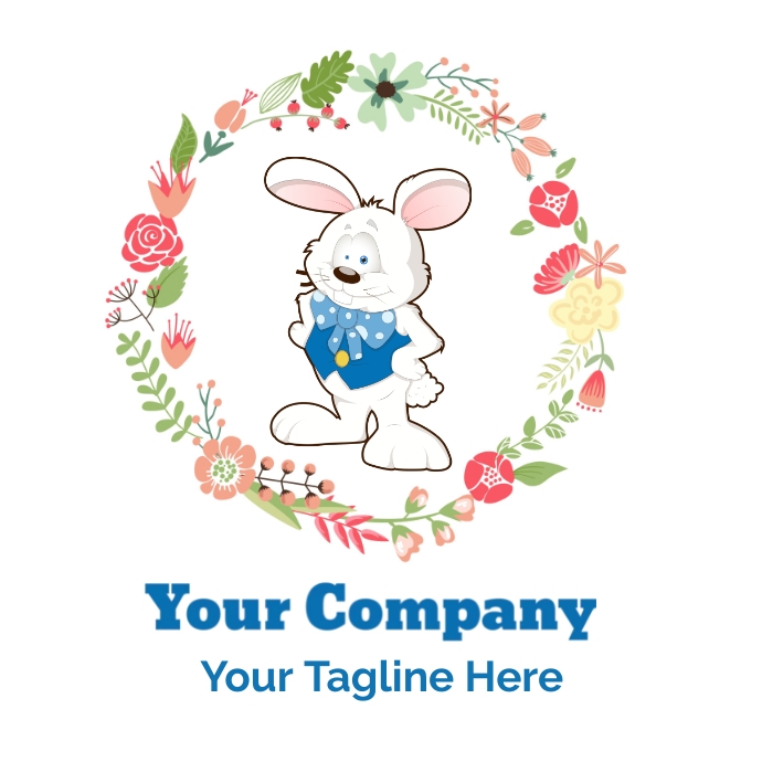 rabbit logo design rabbit logo pet logo Template | PosterMyWall