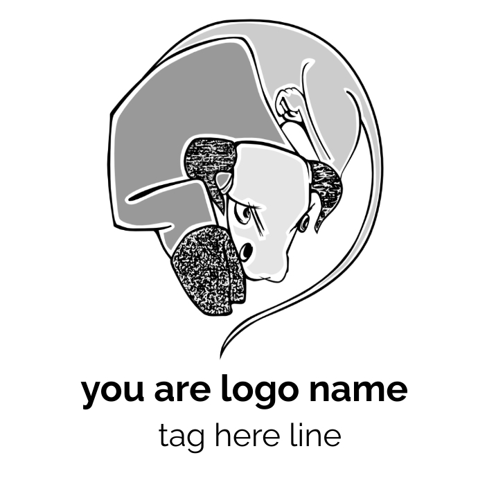 Rabbit logo template