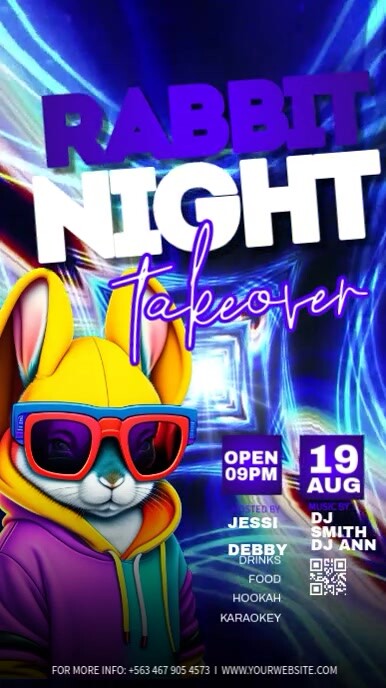 Copy of Rabbit Party Video | PosterMyWall