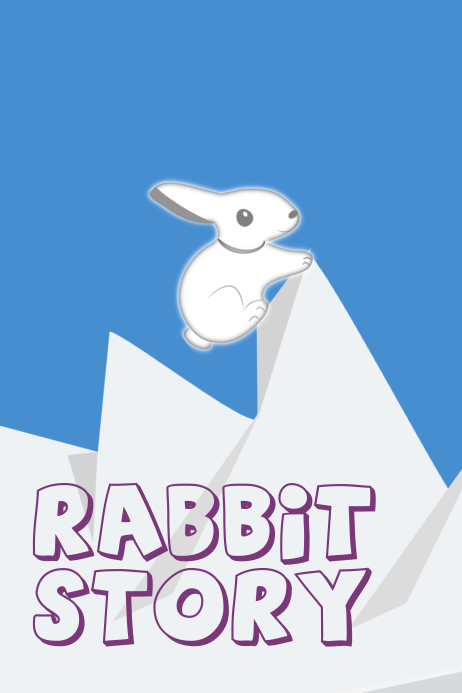 rabbit story book Poster template