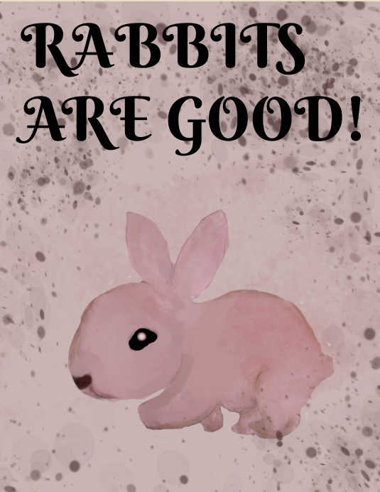 Rabbits are good Volantino (US Letter) template