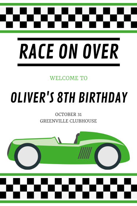 Race Car Template PosterMyWall