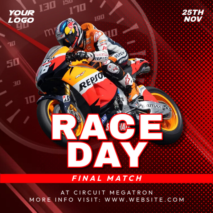 Funny Racing Event Flyer Race Day Event Flyer Template | PosterMyWall