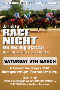 Race Night Poster Template PosterMyWall race-night-poster-template-postermywall