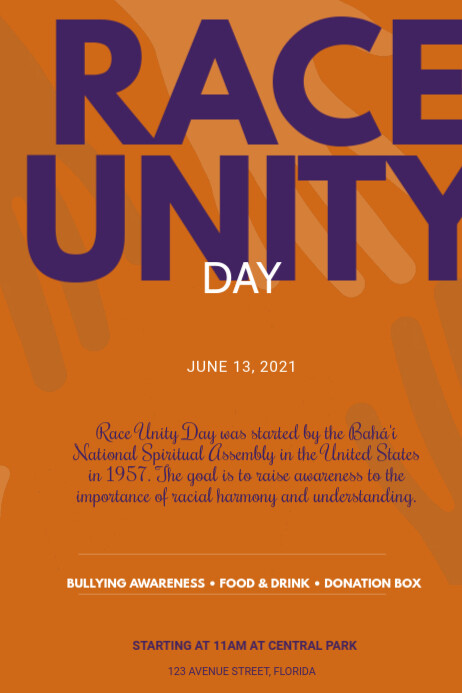 Race Unity Day Flyer Template | PosterMyWall