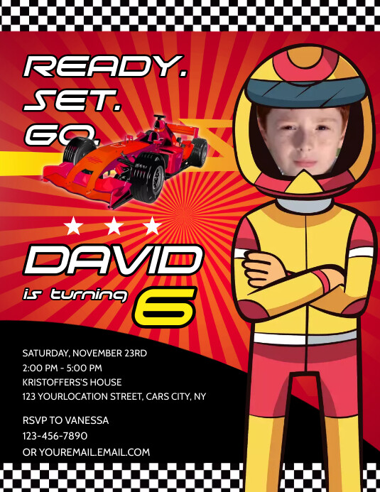 Free Racing Invitation Templates Racing Car Birthday Invitation Template | PosterMyWall
