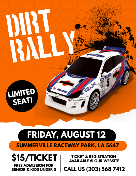 Plantilla de Flyer de Auto de Carreras | PosterMyWall