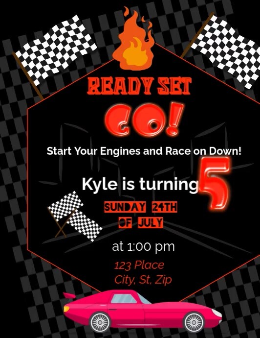 Funny Racing Event Flyer Racing Flyer Template | PosterMyWall