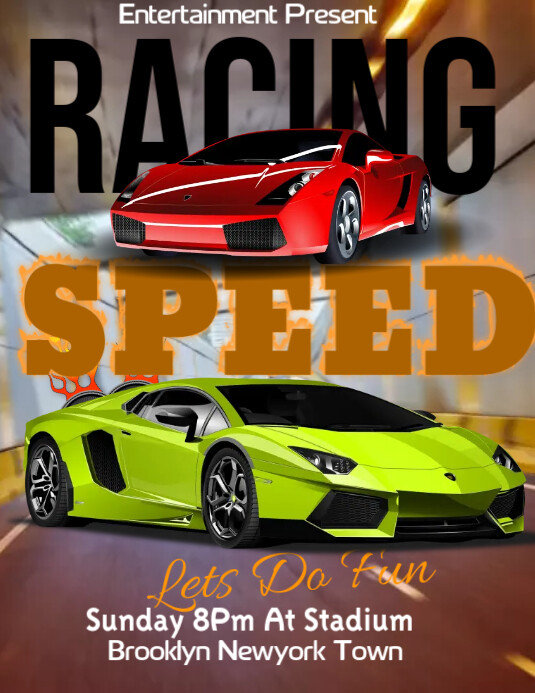 Racing speed flyer design racing Template | PosterMyWall
